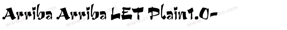 Arriba Arriba LET Plain1.0字体转换